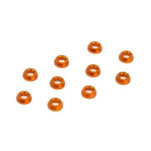 Alu Conical Shim 3X6X2.0mm - Orange (10), X362280-O