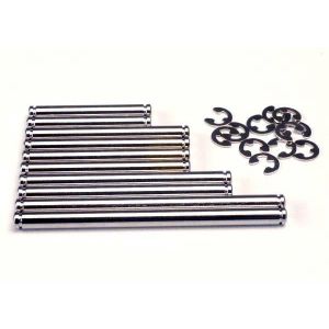 Suspension pin set, hard chrome (w/ E-clips), TRX1939