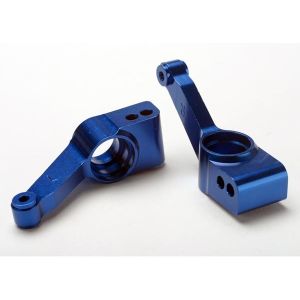 Carriers, stub axle (blue-anodized 6061-T6 aluminum)(rear)(2, TRX1952X