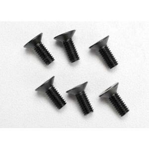 Screws, 4x10mm countersunk machine (hex drive) (6), TRX2535