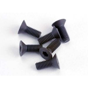 Screws, 3x8mm countersunk machine (6) (hex drive), TRX2550