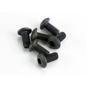 Screws, 3x6mm button-head machine (hex drive) (6), TRX2575