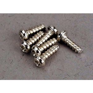 Screws, 2x6mm roundhead self-tapping (6), TRX2674