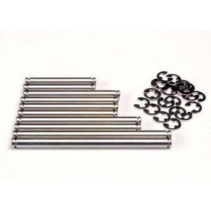 Suspension pin set, stainless steel (w/ E-clips), TRX2739