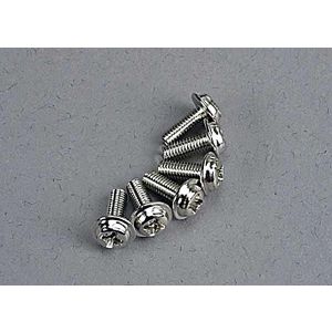 Motor screws (3x8mm washerhead machine) (6), TRX3185