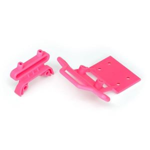 Bumper, front / bumper mount, front / 4x23mm RM (2)/ PINK, TRX3621P