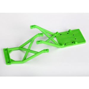 Skid plates, front & rear (green), TRX3623A