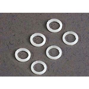 White plastic washers (5x8x1.0mm) (6), TRX3685