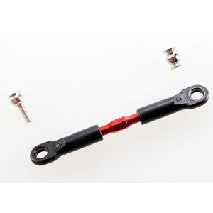 Turnbuckle, aluminum (red-anodized), camber link, front, 39m, TRX3737