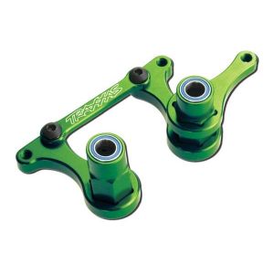 Steering bellcranks, drag link (green-anodized 6061-T6 alumi, TRX3743G