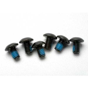 Screws, 4x6mm button-head machine (hex drive) (with threadlo, TRX3939