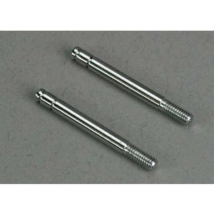 Shock shafts, steel, chrome finish (29mm) (front) (2), TRX4261