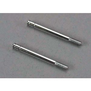 Shock shafts, steel, chrome finish (32mm) (2), TRX4262