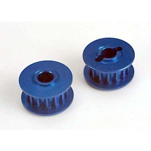 Pulleys, 15-groove (front/ rear) (blue-anodized, light-weigh, TRX4395X