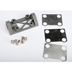 Bearing block, front (supports front shaft) (grey) / belt te, TRX4827A