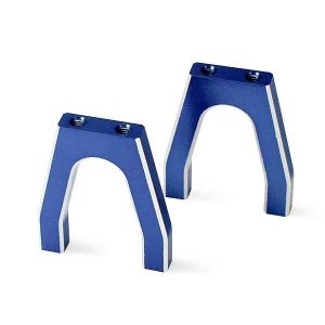 Servo mounts, throttle/ brake (machined aluminum) (blue) (f&, TRX4919X