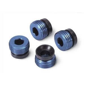 Aluminum caps, pivot ball (blue-anodized) (4), TRX4934X