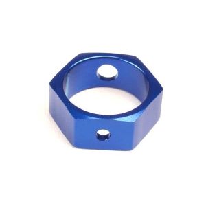 Brake adapter, hex aluminum (blue) (use with HD shafts), TRX4966X