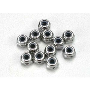 Nuts, 2.5mm nylon locking (12), TRX5158