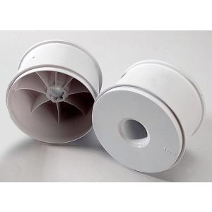 Wheels, dished 3.8 (white) (2) (use with 17mm splined wheel, TRX5371