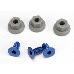 Wing mounting hardware, (4x8mmCCS (aluminum)(3)/ 4x7mm flang, TRX5512