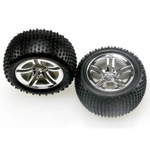 Tires & wheels, assembled, glued (2.8) (Jato Twin-Spoke whee, TRX5572R