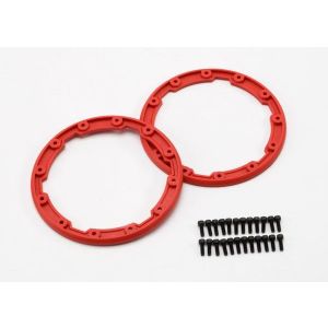 Sidewall protector, beadlock style (red) (2)/ 2.5x8mm CS (24, TRX5667