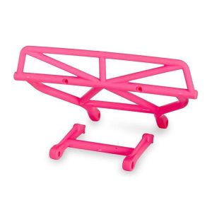 Bumper, rear/ bumper mount, rear (PINK), TRX5836P