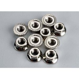 Nuts, 4mm flanged (10), TRX6135