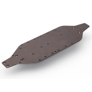 Chassis, 6061-T6 aluminum (dark titanium anodized), TRX6422