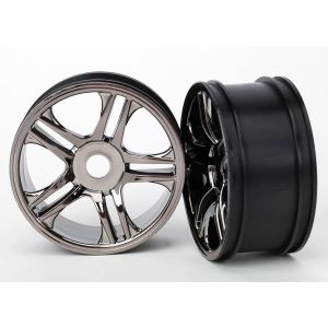 Wheels, split-spoke (black chrome) (rear) (2), TRX6476