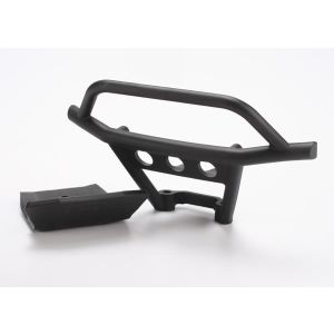 Bumper, front/ skidplate, front (black), TRX6735