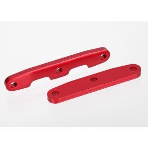 Bulkhead tie bars, front & rear, aluminum red-anodized), TRX6823R