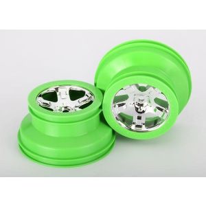 Wheels, SCT, chrome, green beadlock style, dual profile (2., TRX6875