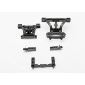 Body mounts, front & rear/ body mount posts, front & rear, TRX7015