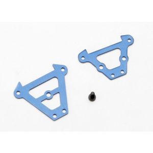 Bulkhead tie bars, front & rear (blue-anodized aluminum)/ 2., TRX7023