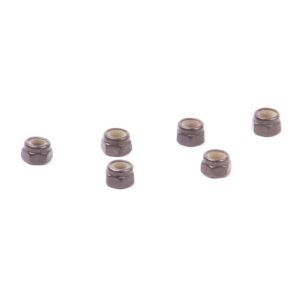 M3 Lock Nut black (6pcs) - Rebel, 133073