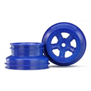 Wheels, SCT blue, beadlock stye, dual profile (1.8' inner, 1, TRX7673