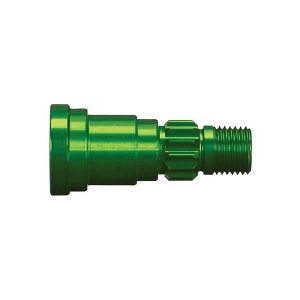 Stub axle, aluminum (green-anodized) (1) (use only with #775, TRX7753G