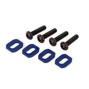 Wheel nuts, splined, 17mm, serrated (blue-anodized) (4), TRX7759