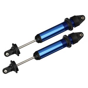 Shocks, GTX, aluminum, blue-anodized (fully assembled w/o sp, TRX7761