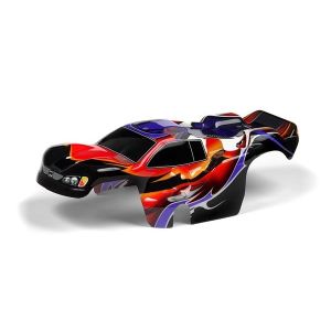 Body 1:18 Nitro Truck Painted & Trimmed Dragonfire Red, X389773