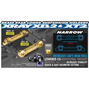 BRASS REAR LOWER SUSP. HOLDER - NARROW - REAR, X323323