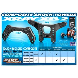 COMPOSITE SHOCK TOWER REAR - HARD, X323081-H