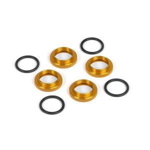 Shock Adj. Nut Alu + O-Ring - Orange (4), X308040-O