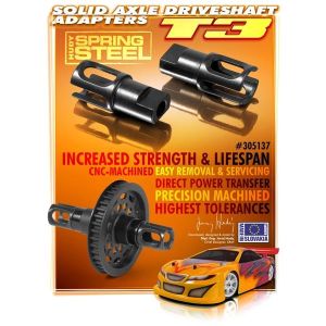 STEEL SOLID AXLE DRIVESHAFT ADAPTERS - HUDY SPRING STEEL? (2, X305137