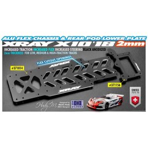 X10'18 ALU 2.0MM REAR POD LOWER PLATE, X371156