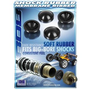 XB808 Shock Rubber Membrane Ribbed (4), X358083