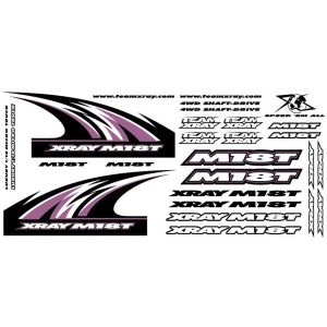 Xray M18T Sticker For Body White, X397341