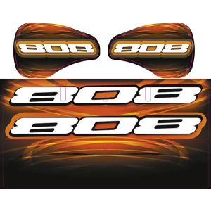 Xray XB808 Wing Sticker Die-Cut Black, X397357